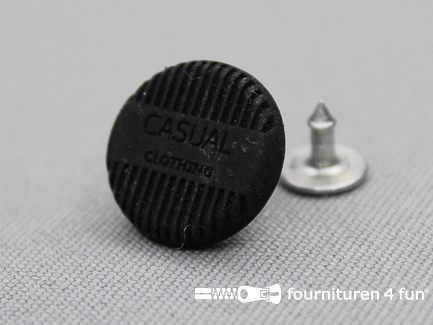 Jeansknopen - 17mm - casual - zwart 