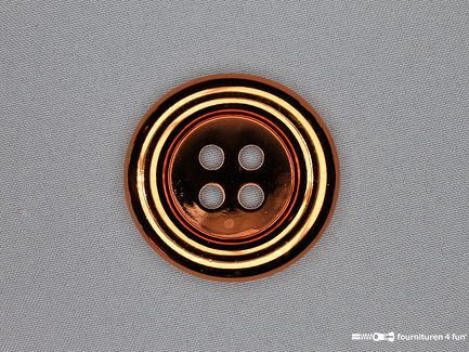 Clownsknoop - metallic - 54mm - koper oranje goud