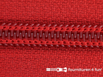 Deelbare spiraal rits nylon 5mm rood