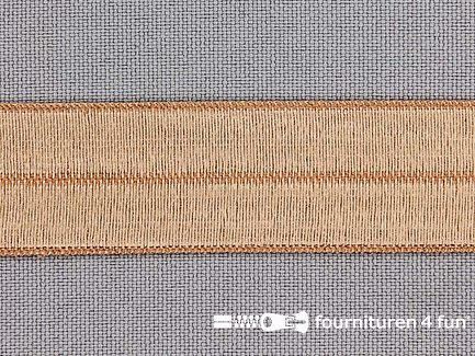 Elastische biasband 20mm safari beige