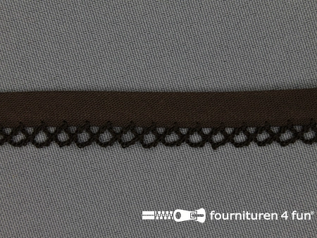 Deco biasband uni 12mm donker bruin