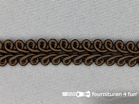 Viscose galon 11mm donker bruin