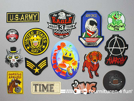 Collectie strijkapplicaties - 15 delige set - opstrijkbare patches