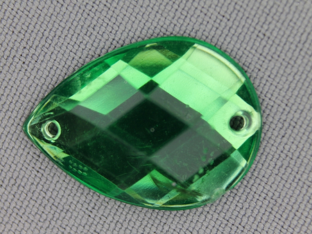 10 stuks Strass stenen druppel 18x25mm gras groen