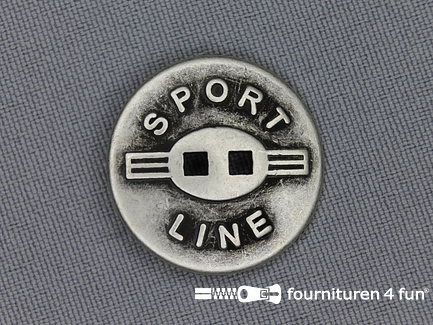 Zilveren knoop 25mm sport line