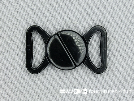 Bikini sluiting kunststof zwart 14mm