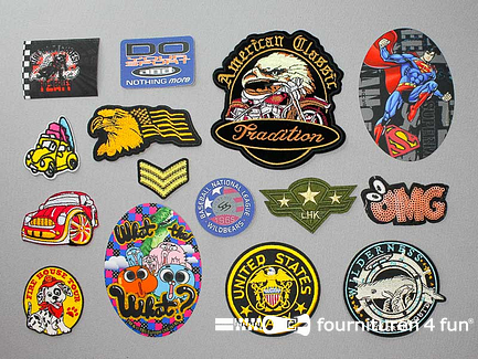 Collectie strijkapplicaties - 15 delige set - opstrijkbare patches