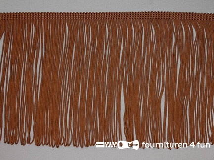 Kaart 10 meter charleston franje - 150mm - licht bruin