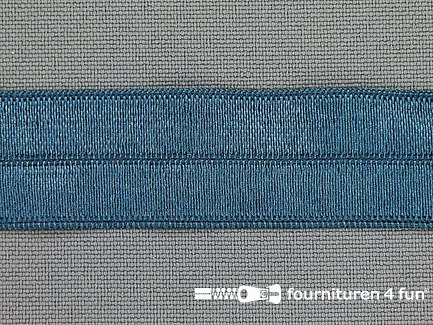 Rol 25 meter elastische biasband 20mm jeans blauw