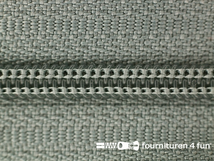 Niet deelbare nylon rits 3mm midden grijs
