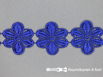 Bloemenkant 48mm kobalt blauw