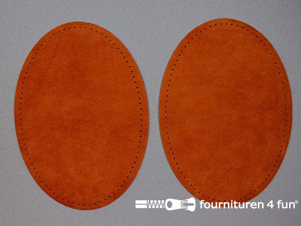 Elleboogstukken / kniestukken suèdine 140x100mm terracotta
