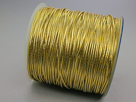 Rol 100 meter elastisch koord 1,5mm goud