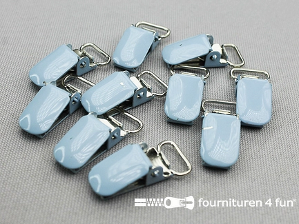 RESTANT 10 stuks Bretelclips - 10mm - baby blauw - B-KEUZE