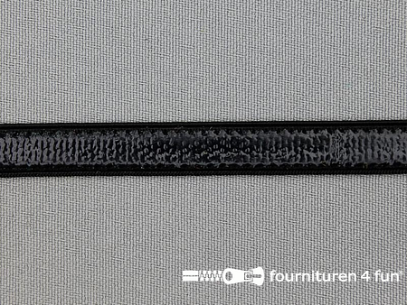 Siliconen elastiek - 10mm - zwart