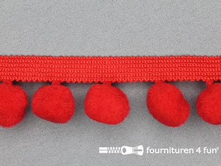 Bolletjesband - 40mm - rood