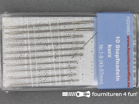 Stopnaalden - kort - assortiment 43-57mm - 10 stuks