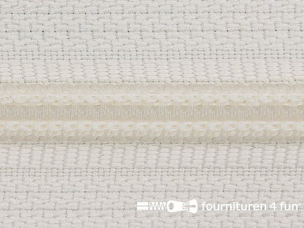 Deelbare spiraal rits 6mm met 2 schuivers off white