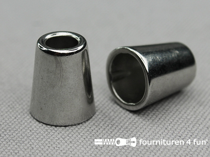Koorduiteinde - metaal - 13mm - chroom