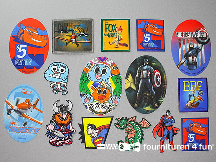 Collectie strijkapplicaties - 15 delige set - opstrijkbare patches
