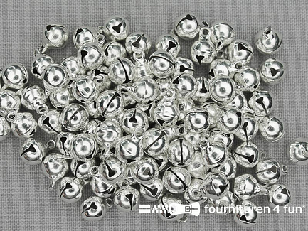 Belletjes 7mm - zilver - 100 stuks