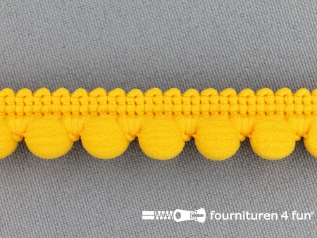 Bolletjesband - 15mm - mais geel