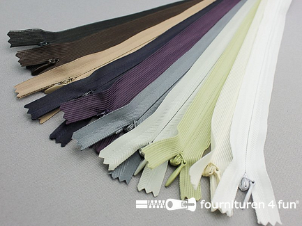 10 stuks blinde ritsen - assortiment 22cm/25cm