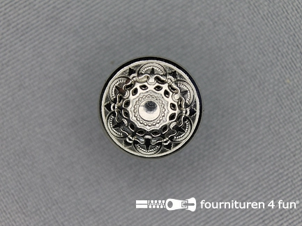 Chroom knoop 15mm antique