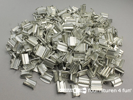 RESTPARTIJ - Ruim 350 stuks bretelversteller 20mm mat zilver - B-KEUZE