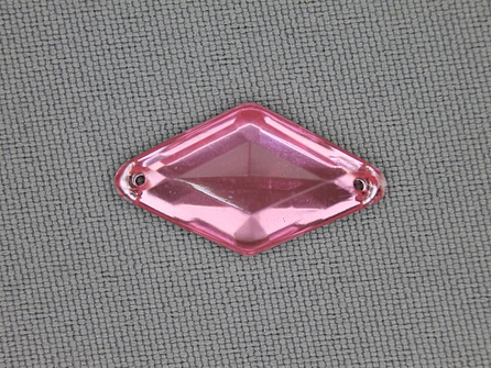 10 stuks Strass steen 14x25mm ruit licht roze