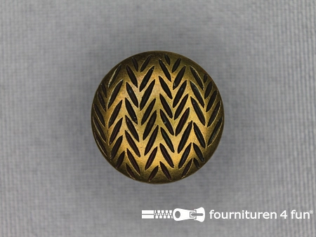 Bronzen knoop 18mm zigzag