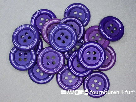 RESTANT  18 stuks Clownsknoop 50mm paars - B-KEUZE