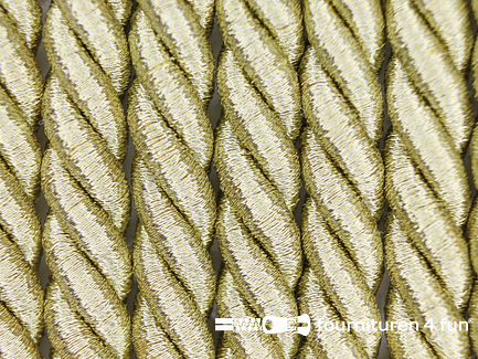 Metallic koord 8mm mat goud