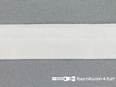 Rol 25 meter elastische biasband - 20mm - wit