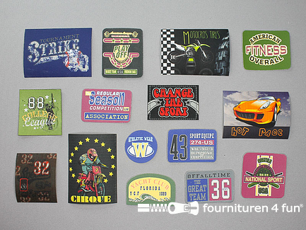 Collectie strijkapplicaties - 15 delige set - opstrijkbare patches
