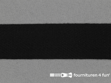 RESTPARTIJ 21 meter (in meerdere losse stukken) keperband - 30mm - zwart