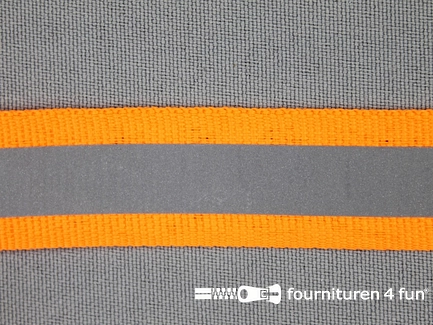 Reflecterende band 20mm neon oranje