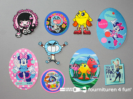 Collectie strijkapplicaties - 9 delige set - opstrijkbare patches