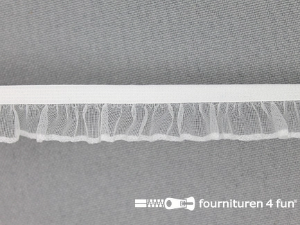Elastisch ruche band 14mm off white
