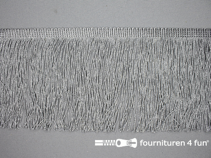 COUPON 1 meter Zilver franje 130mm 
