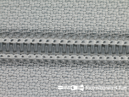 Deelbare spiraal rits nylon 5mm licht grijs