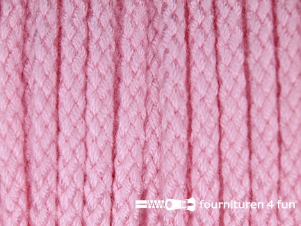 Rol 100 meter jassen koord - 4mm - licht roze