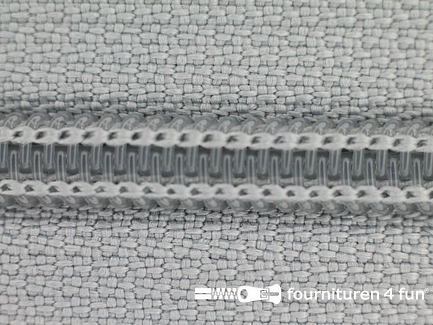 Deelbare spiraal rits nylon 5mm licht grijs