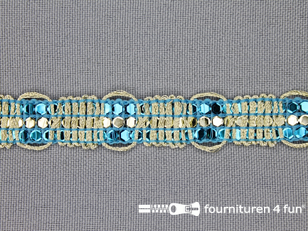 Party band 12mm aqua blauw