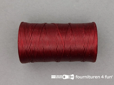 Gewaxt leergaren - 100 meter - bordeaux rood 