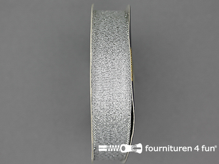 Rol 25 meter zilver lint - 22mm