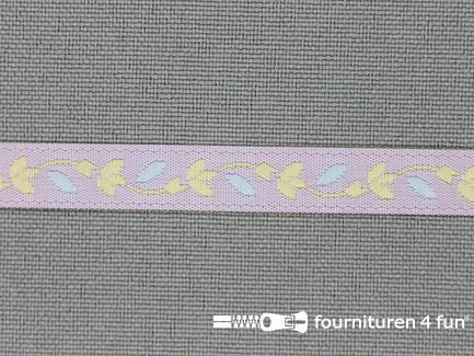 Folklore band 7mm pastel lila - geel