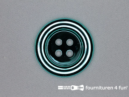 Clownsknoop - metallic - 54mm - aqua blauw