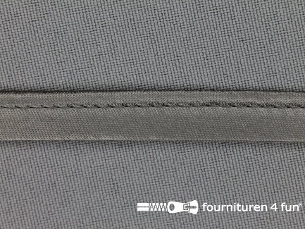 Rol 25 meter satijnen paspelband 10mm grijs