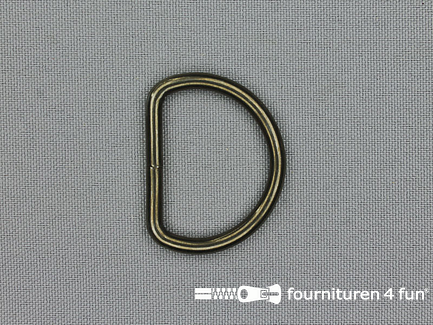 D-ring - 25mm - zwart brons